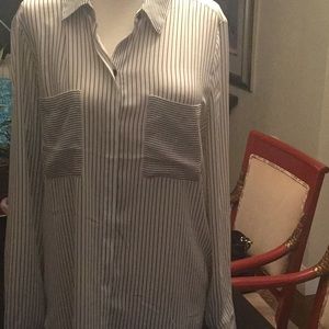 White House Black Market. Black and white blouse.